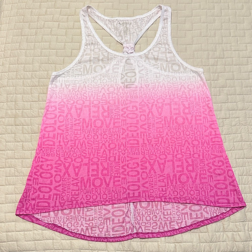 Ideology White and Pink Ombre Tank Top